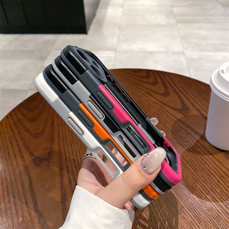 Fashion Heat Dissipation Dual Color Bumper Border Soft Phone Case For iPhone 16 15 14 13 12 11 Pro Max 7 8 Plus XS XR