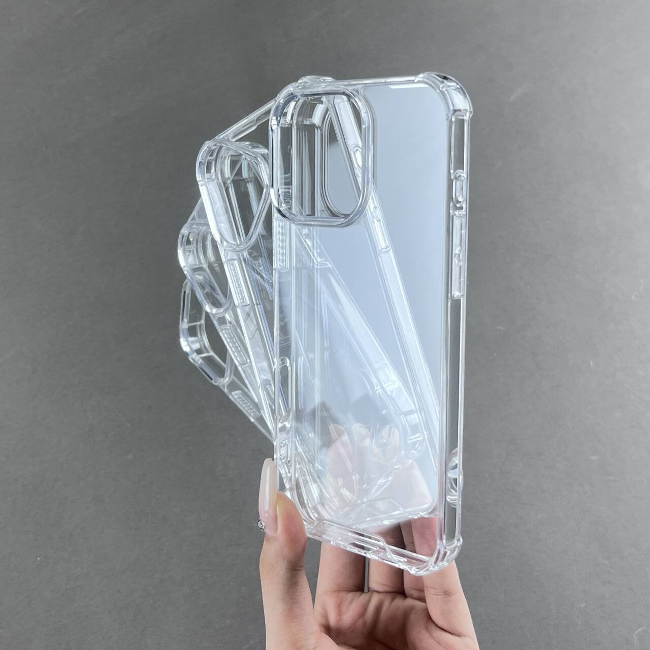 GSCASE Transparent Wireless Charging Cell Mobile Phone Case with Four Air Cushion a Transparent for Samsung Galaxy A55 5g A 23