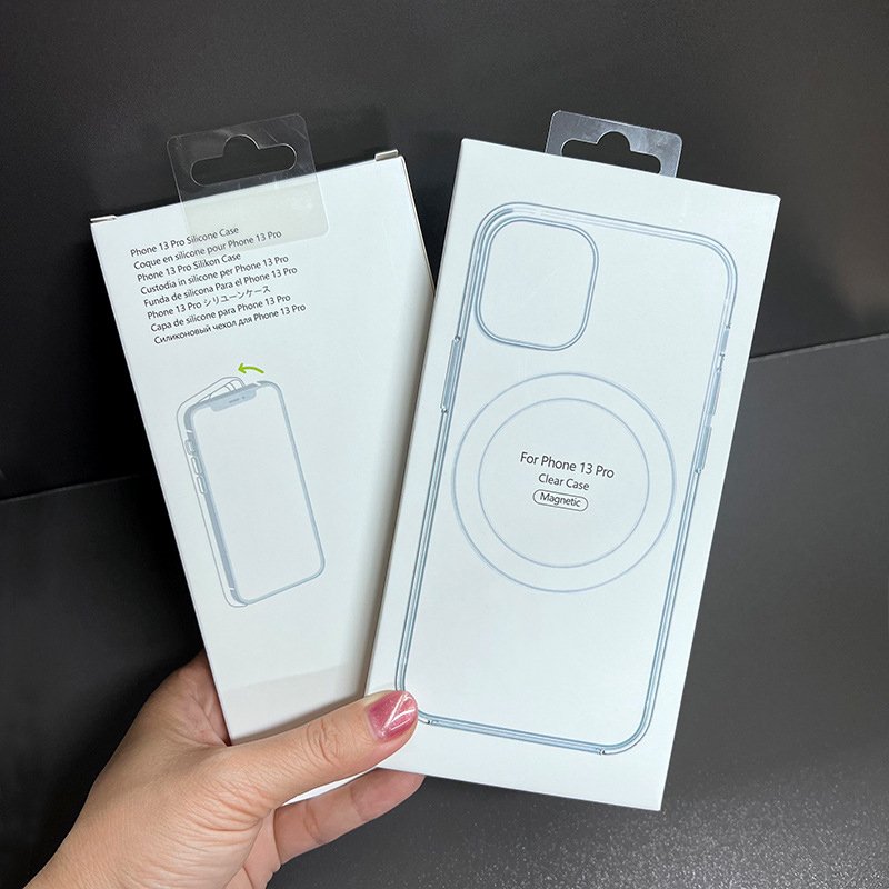 Crystal clear acrylic hard case magnetic wireless charging mobile phone case for iphone 11 12 13 14 15 16 pro max