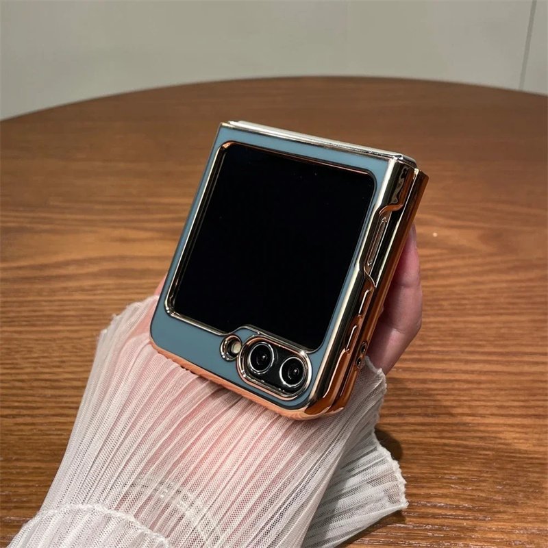 zflip 6 phone case,6D Electroplated Soft TPU Shockproof Ring Holder Spaceman fold Phone Case Cover for Samsung Z Flip 6