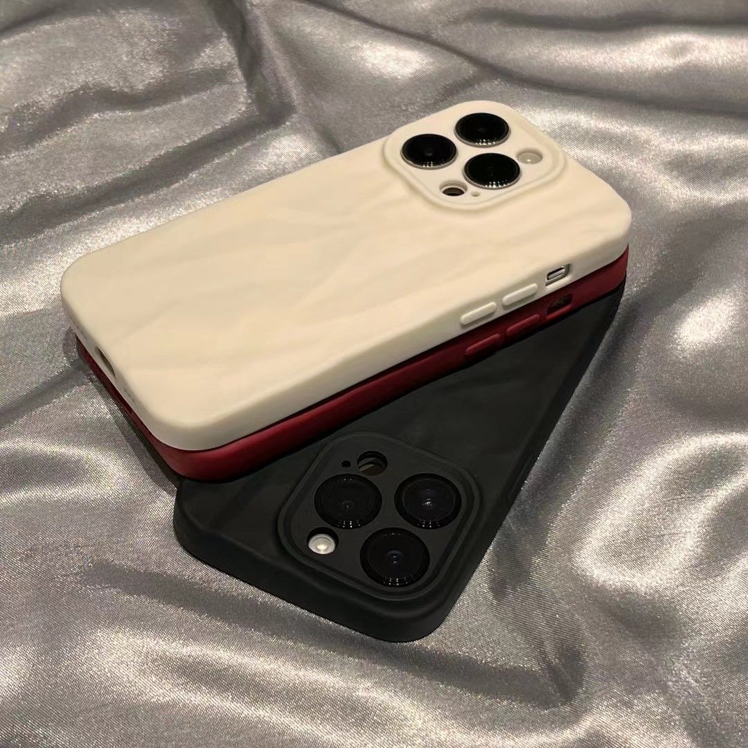 For iPhone 15 Pro Max Phone Case For iPhone 14 13 12 11 Full Package Soft Protective Cover Skin Feel Wrinkle Phone Accessories