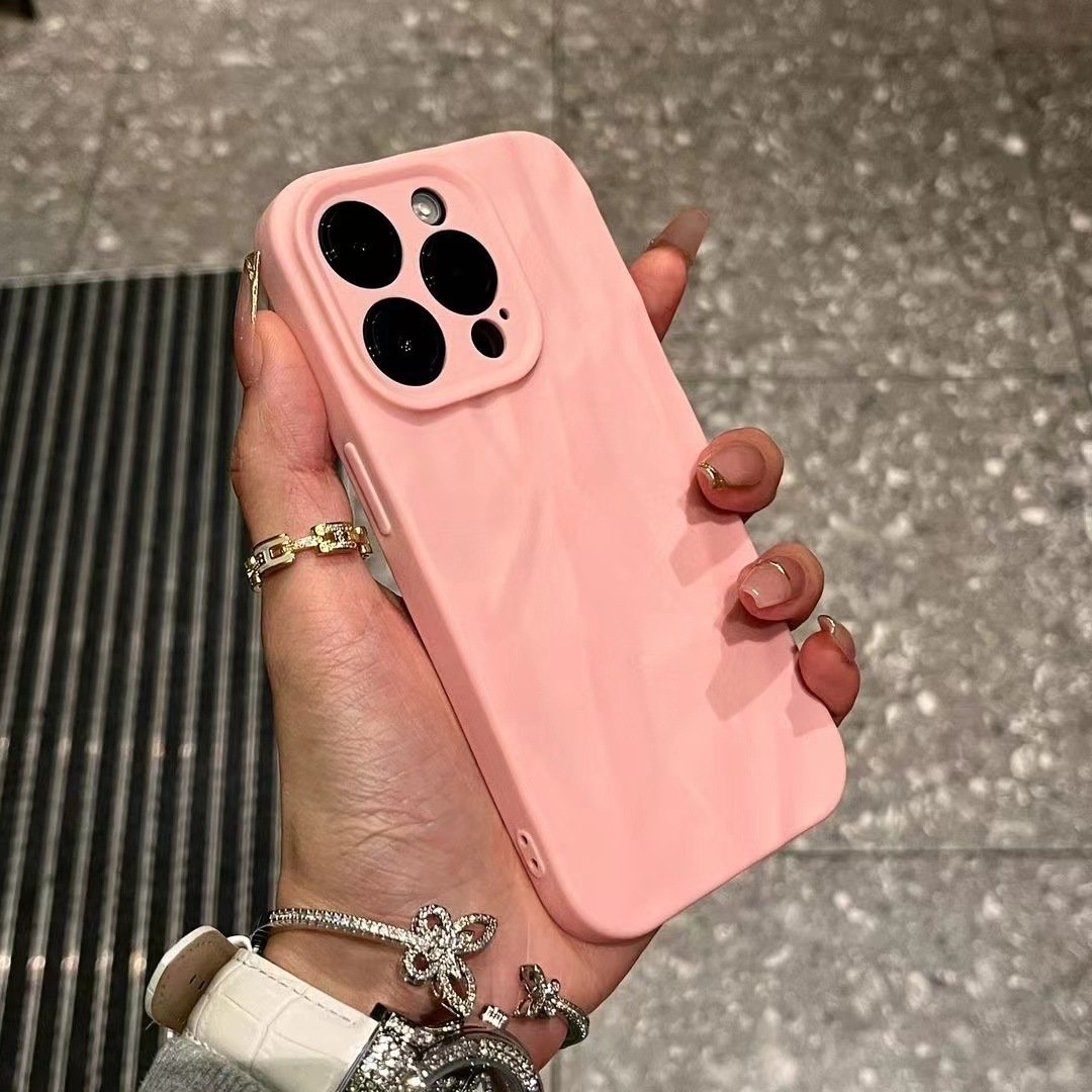 For iPhone 15 Pro Max Phone Case For iPhone 14 13 12 11 Full Package Soft Protective Cover Skin Feel Wrinkle Phone Accessories