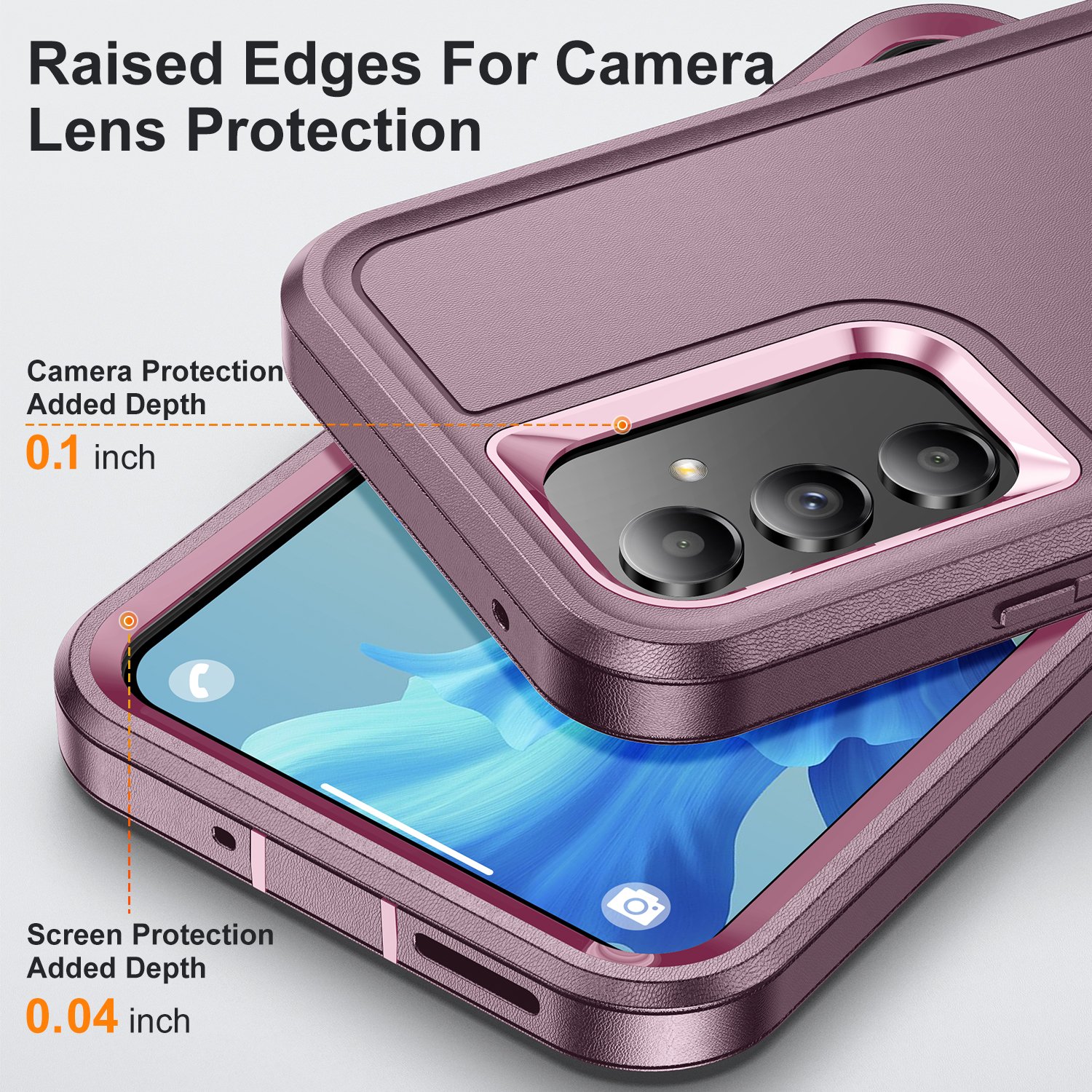 For Samsung Galaxy A54 A53 A15 A14 A13 Protection Case,Pc Rubber 3 Layers Shockproof Protective Case Mobile Phone Case