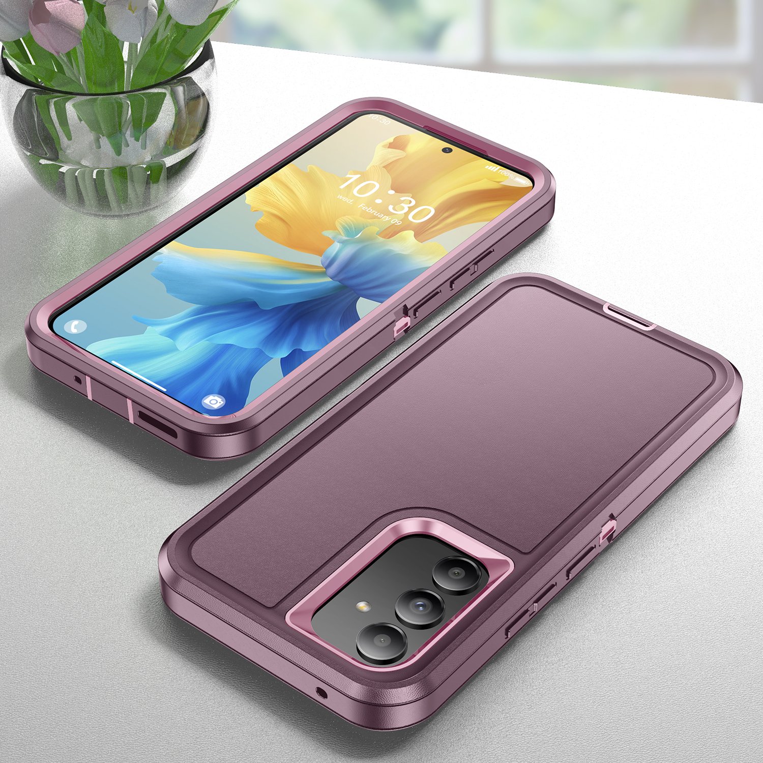 For Samsung Galaxy A54 A53 A15 A14 A13 Protection Case,Pc Rubber 3 Layers Shockproof Protective Case Mobile Phone Case