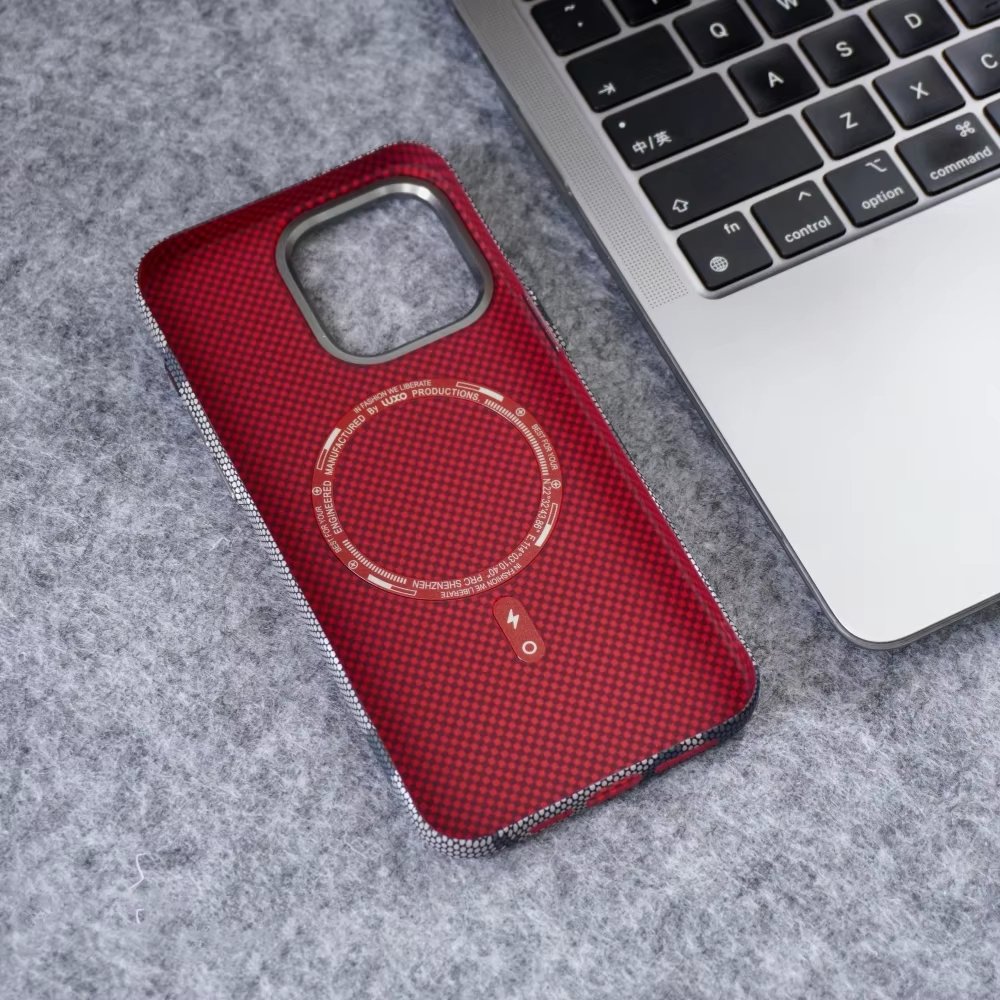 New Luxury Design Business Magnetic Shockproof Carbon PC Back Cover for iPhones 14 15 16 Pro Max 13 Mobile Phone Case accesory