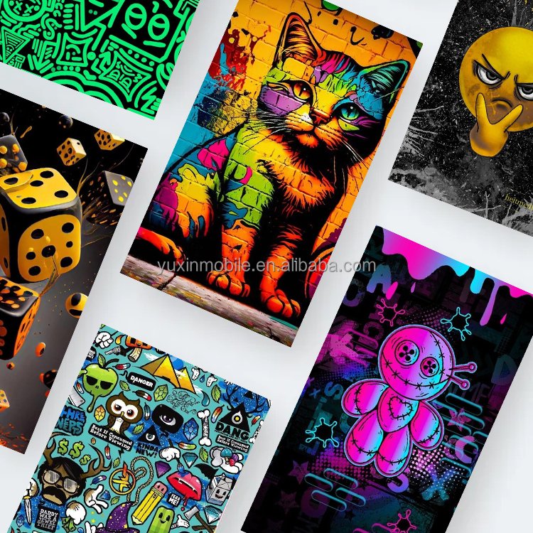 Customize Wrap Sticker Printing Multiple Pattern Album Phone Back Film Sheet for Mobile Skin Cutting Machine