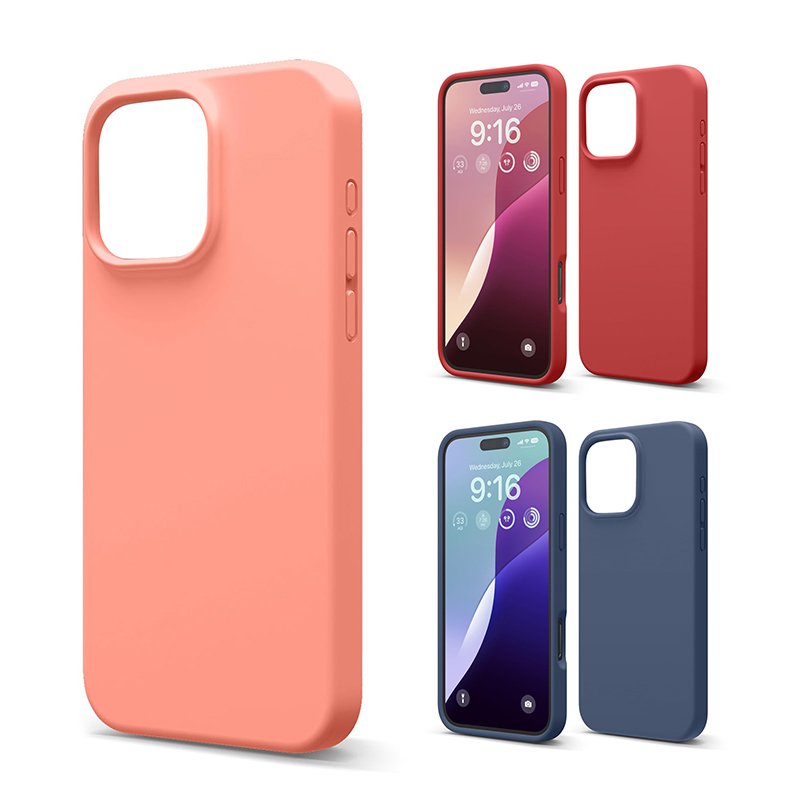 High Quality Luxury Design Shockproof Liquid Silicone Back Cover for iPhone 16 Pro Mobile Phone Cases
