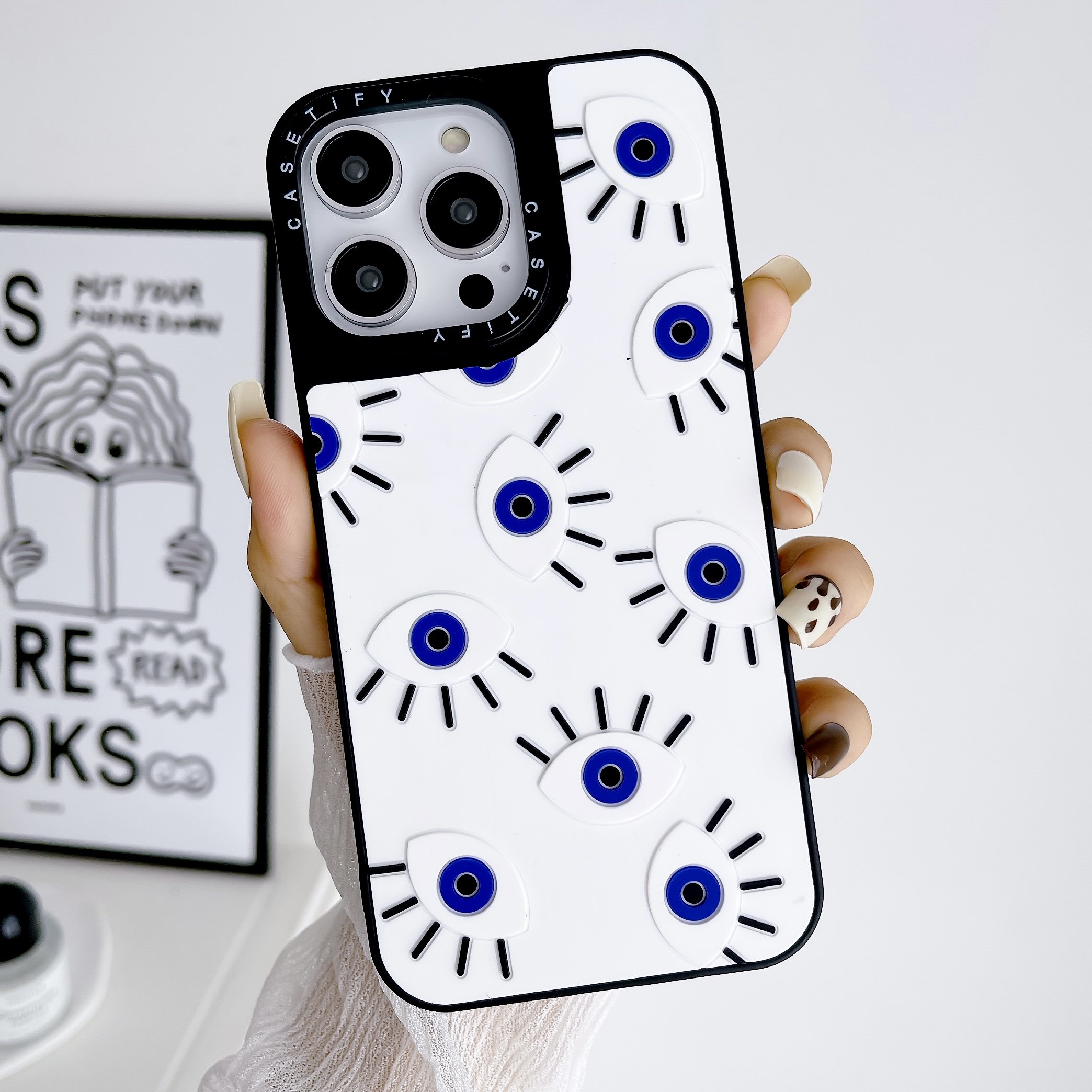 Cute Black 3d Flower Silicone Mobile Phone Case For Iphone 16 15 14 13 12 Pro Max Heart Cartoon Shockproof Back Cover Cases