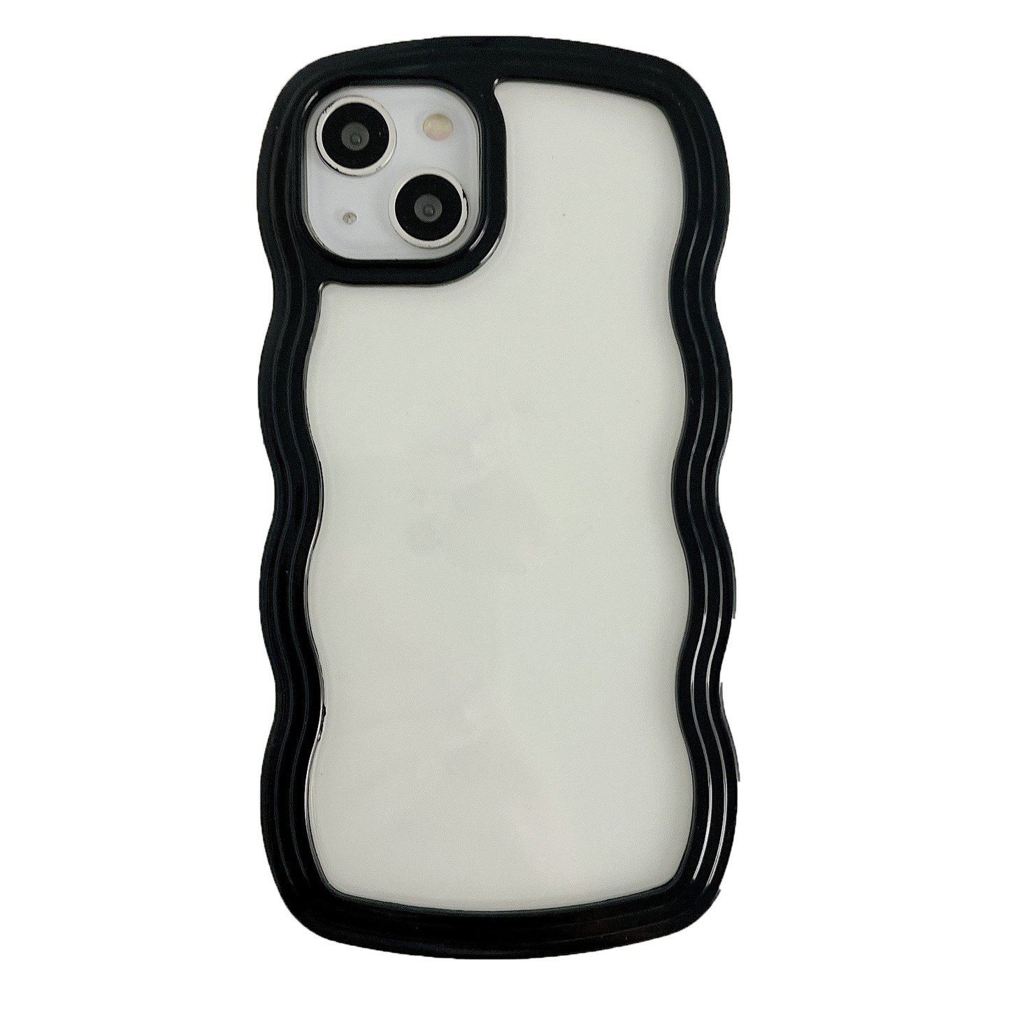 Wave Edge Phone Case Shockproof Clear Soft Bumper Mobile Cover for iPhone 16 15 Pro Max 12 13 Wave Transparent for iPhone Cover