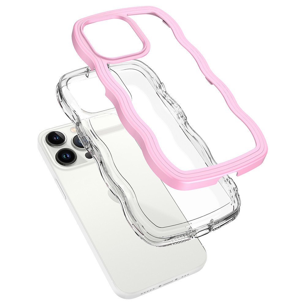 Wave Edge Phone Case Shockproof Clear Soft Bumper Mobile Cover for iPhone 16 15 Pro Max 12 13 Wave Transparent for iPhone Cover