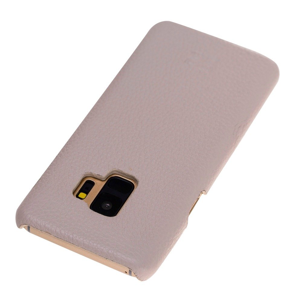 Nude Color Genuine Leather First Class Quality Phone Case for Samsung S9 Plus