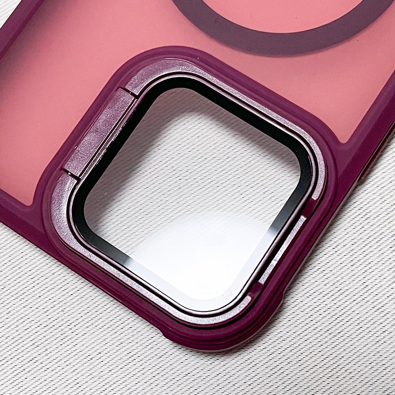 camera stand protector magnetic wireless charging matte transparent mobile phone cases for iphone16 15 14 13