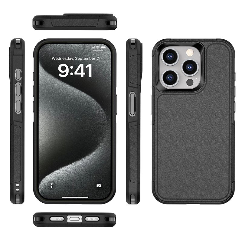 Heavy Duty 2 in 1 Drop Protection Cover for iPhone 16 Pro Max 16 Shockproof Mobile Phone Case For iPhone 16 Plus Cases