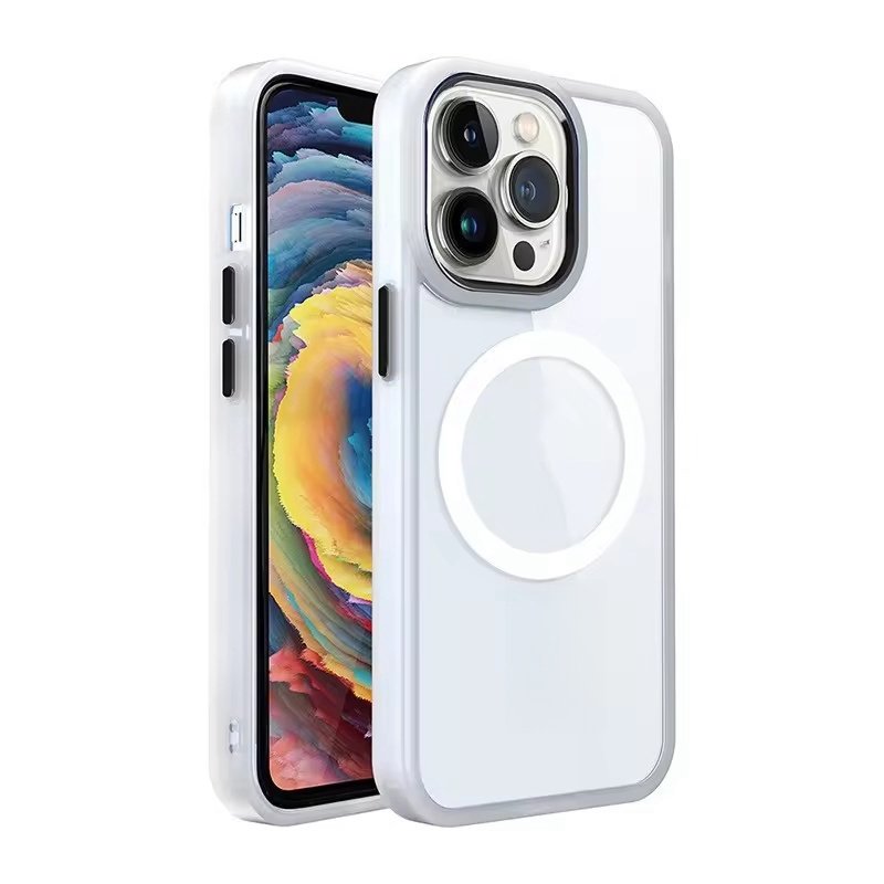 Magnetic Transparent Clear Acrylic Phone Case for iPhone16 15 14 13 12 pro max Designer Luxury Phone Case Wireless Charger Cover