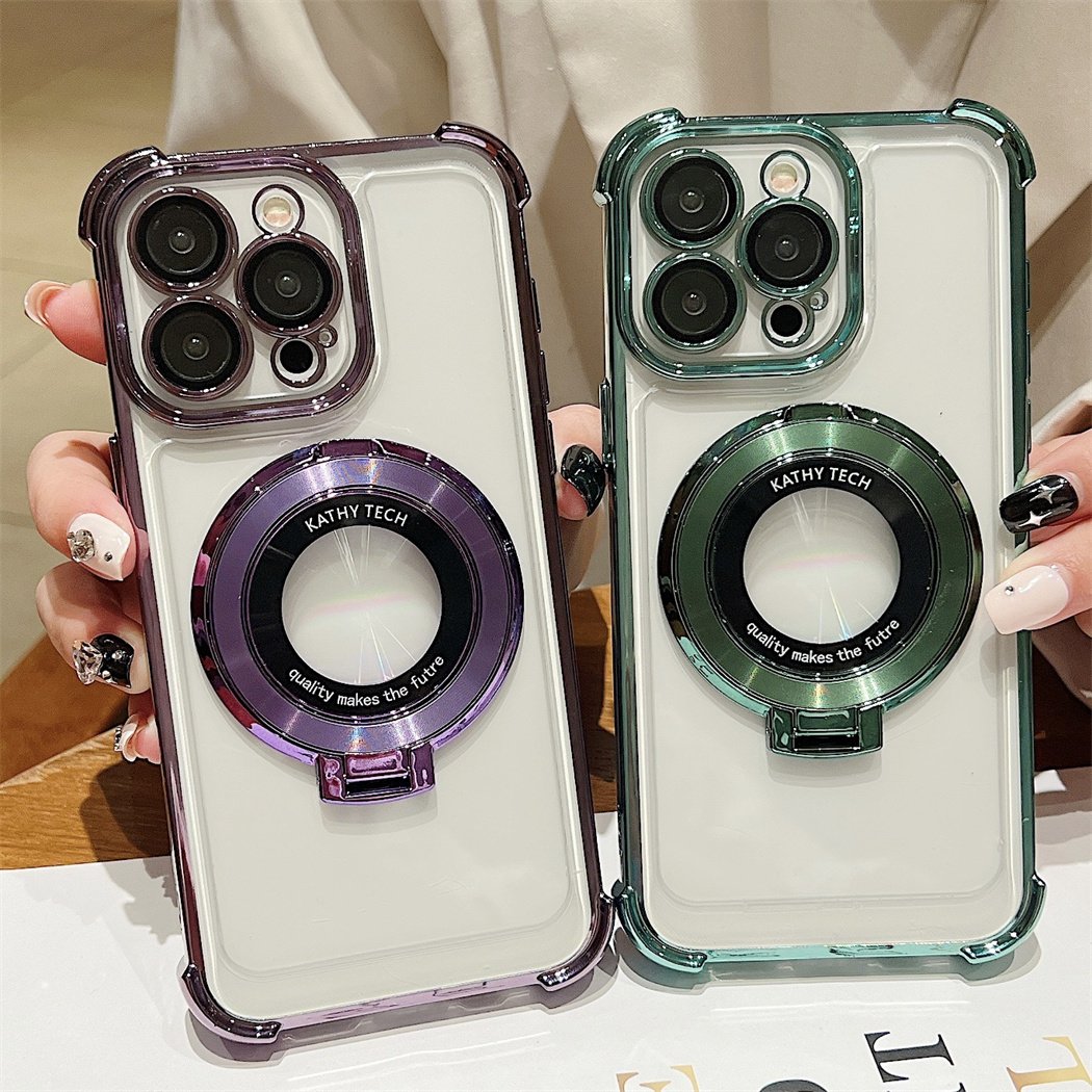 Magnetic Phonecase Fashion Anti-drop Phonecase For Iphone 16 15 Pro Max For Iphone 14/13/12 Custom Luxury Stand Phone Case