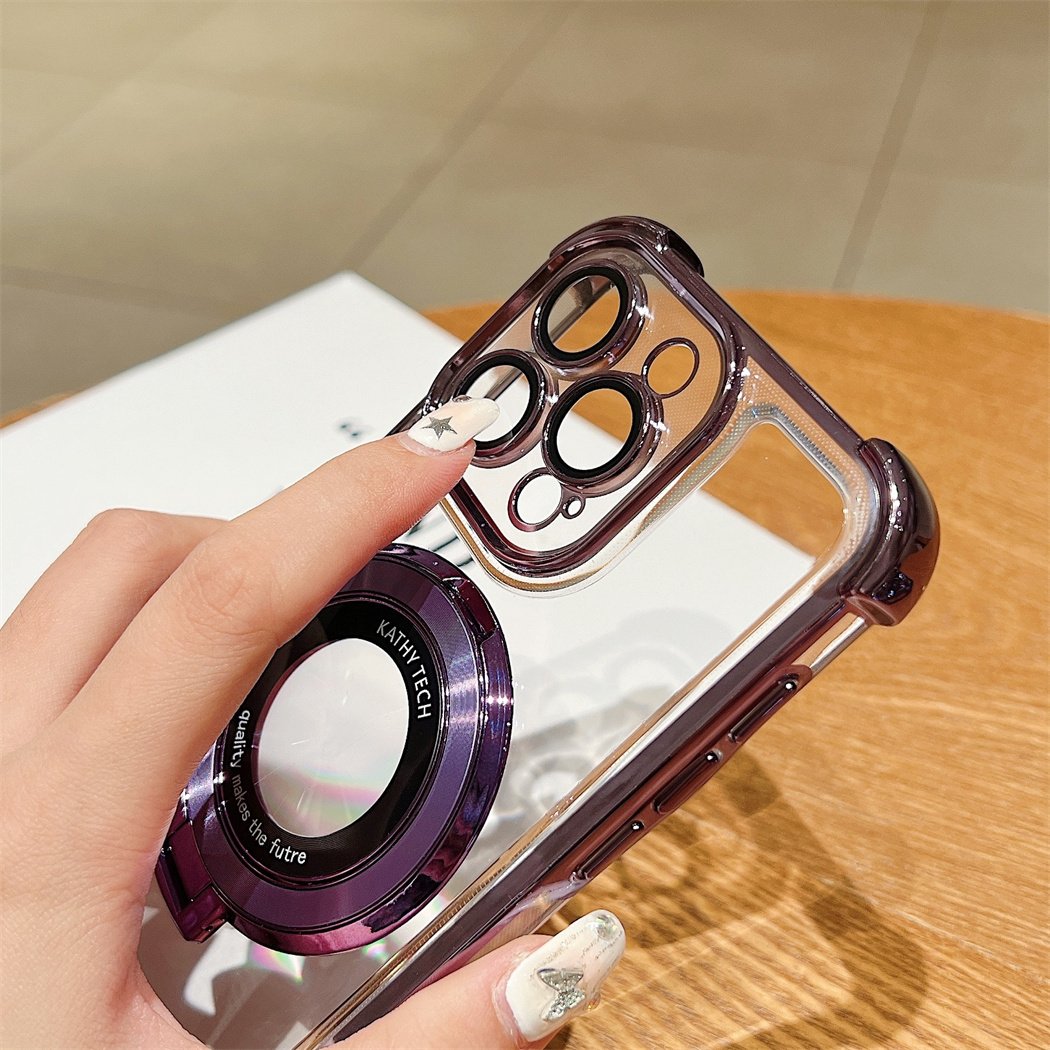 Magnetic Phonecase Fashion Anti-drop Phonecase For Iphone 16 15 Pro Max For Iphone 14/13/12 Custom Luxury Stand Phone Case