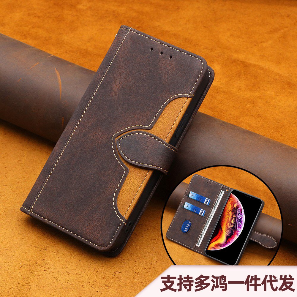 High quality For iphone 16pro bracket phone leather cases 15promax flip top 14pro card drop protection mobile phone case 12/13