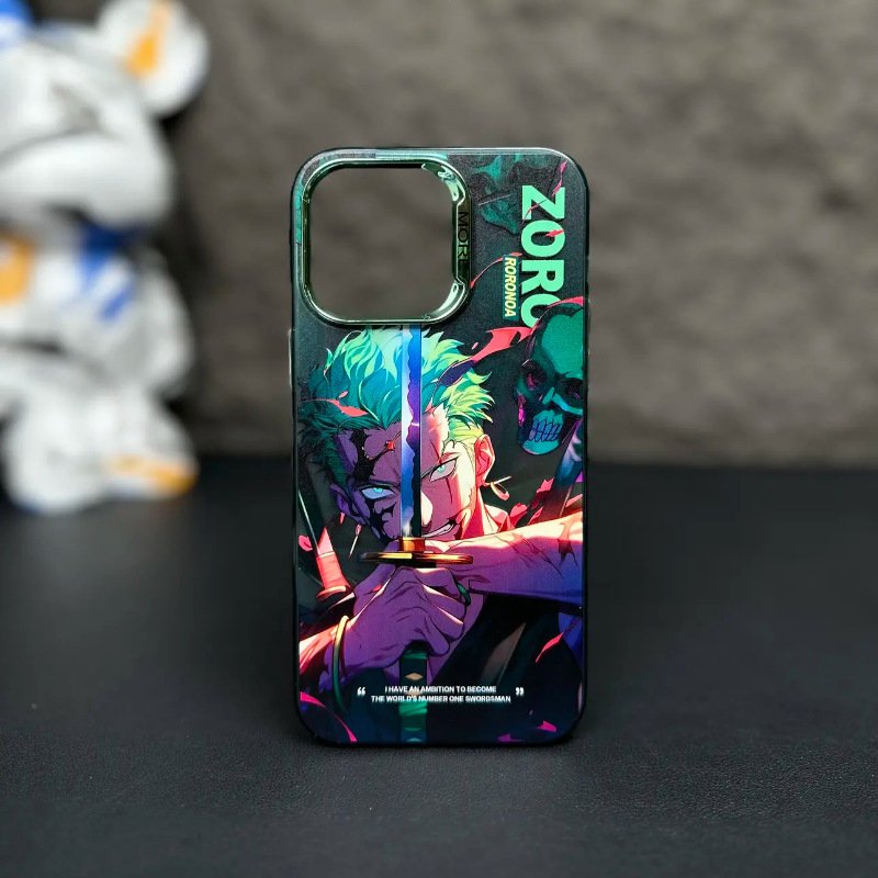 Trendy Animation Mobile Phone Case for iPhone 16 13 14 12 15 Pro max Electroplated Color Silver IMD Double Layer Hard Case