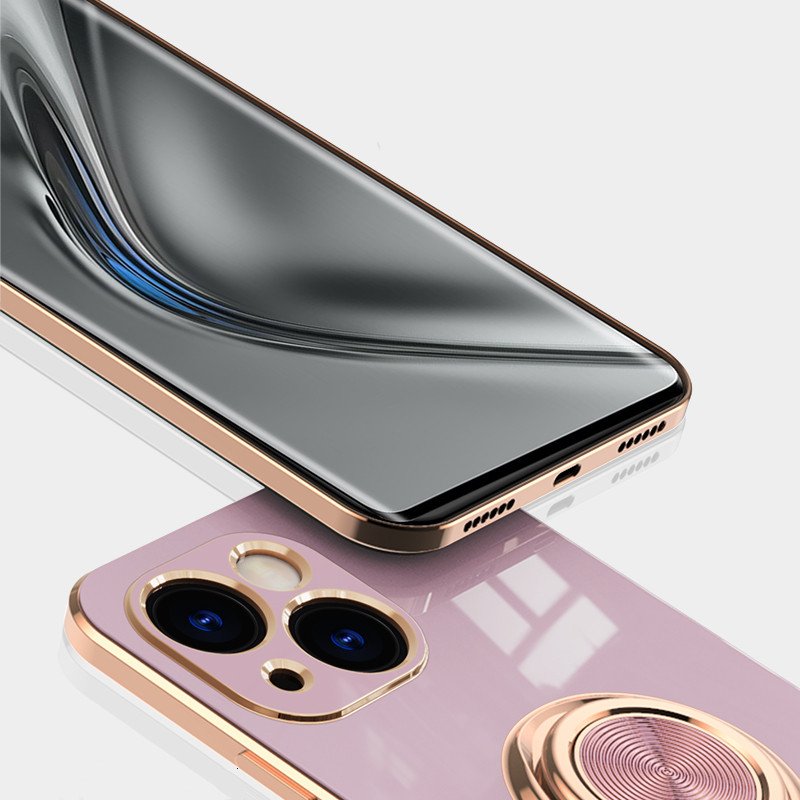 electroplate tpu phone case for iphone 16 pro max phone cover case with magnetic ring holder astronaut stand