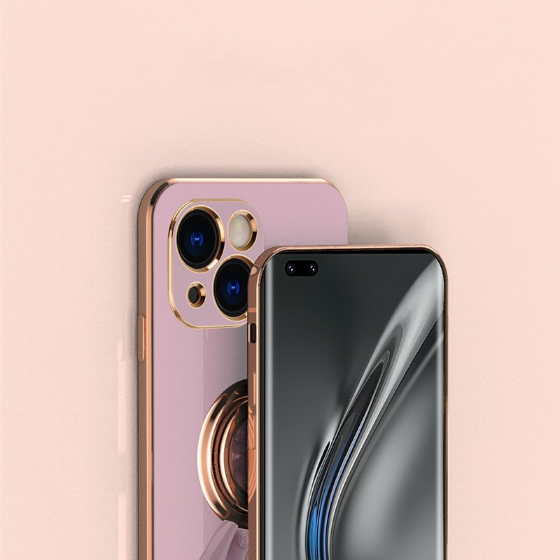 electroplate tpu phone case for iphone 16 pro max phone cover case with magnetic ring holder astronaut stand