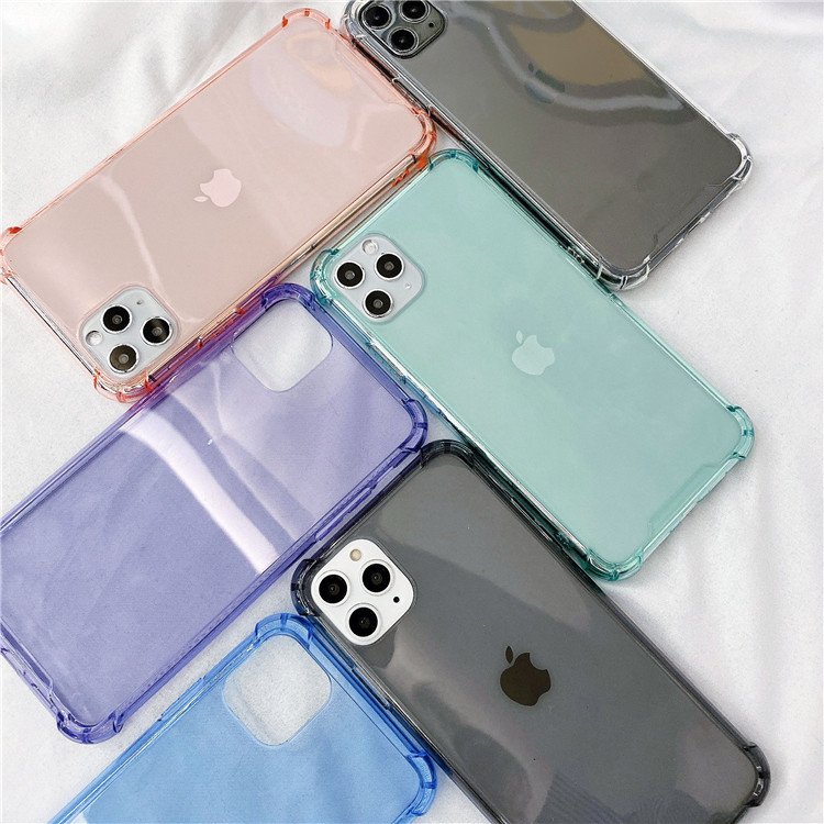 Crystal Clear Phone Case For iPhone 16 15 14 13 12 mini 11 Pro Max XR 7 8 Plus Transparent Shockproof Cover Silicone TPU Coque