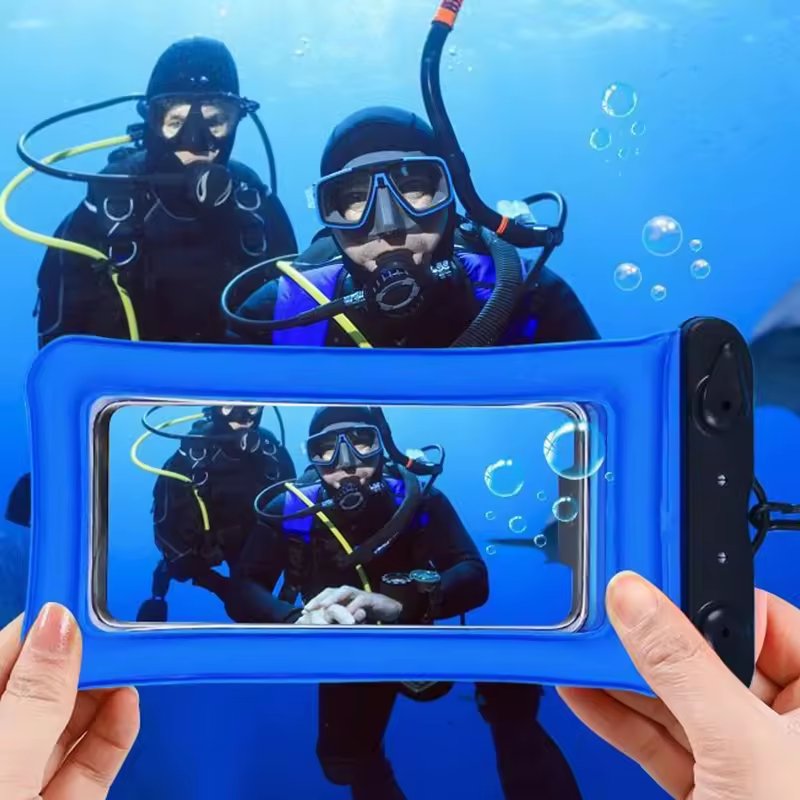 Universal Waterproof Mobile Phone Pouch Dry Bag Camping Swimming Underwater PVC Floating Waterproof Phone Case With Lanyard