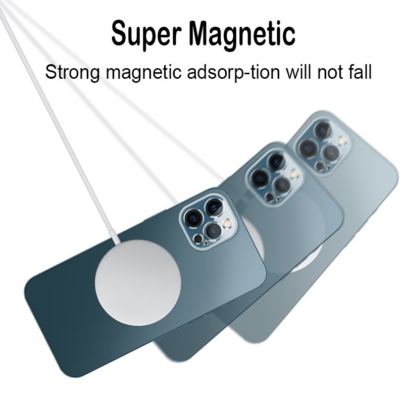 Clear Magnetic Shockproof Lens Protective Back Cover Transparent Silicon Mobile Phone Case for iPhone 11 13 Pro Max 12 Mini