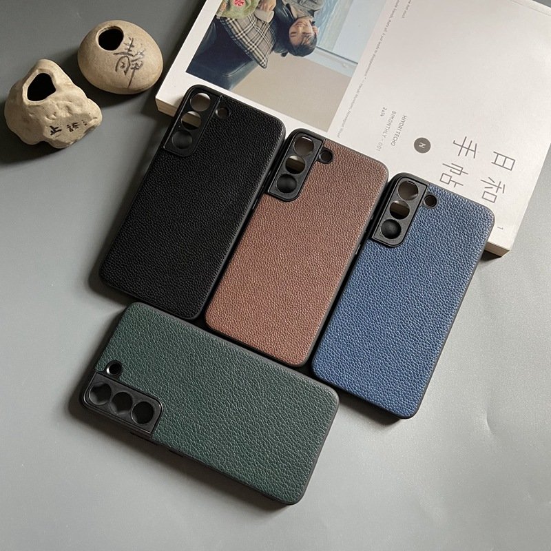 Luxury Business Style Mobile Phone Accessory For Samsung Galaxy S22 S23 S24 Ultra Slim Leather Case Cover