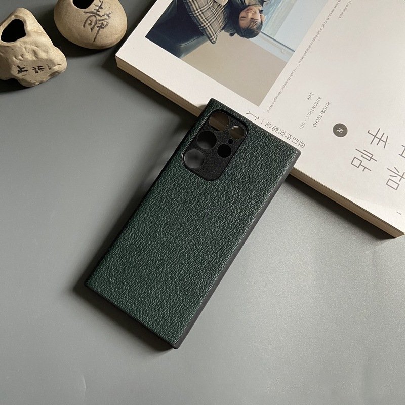 Luxury Business Style Mobile Phone Accessory For Samsung Galaxy S22 S23 S24 Ultra Slim Leather Case Cover