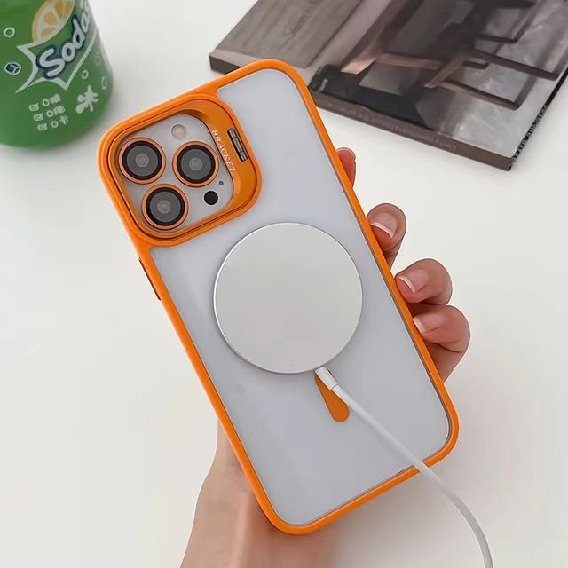 For apple 16 mobile phone cases Magnetic invisible bracket, integrated lens film tpu pc case