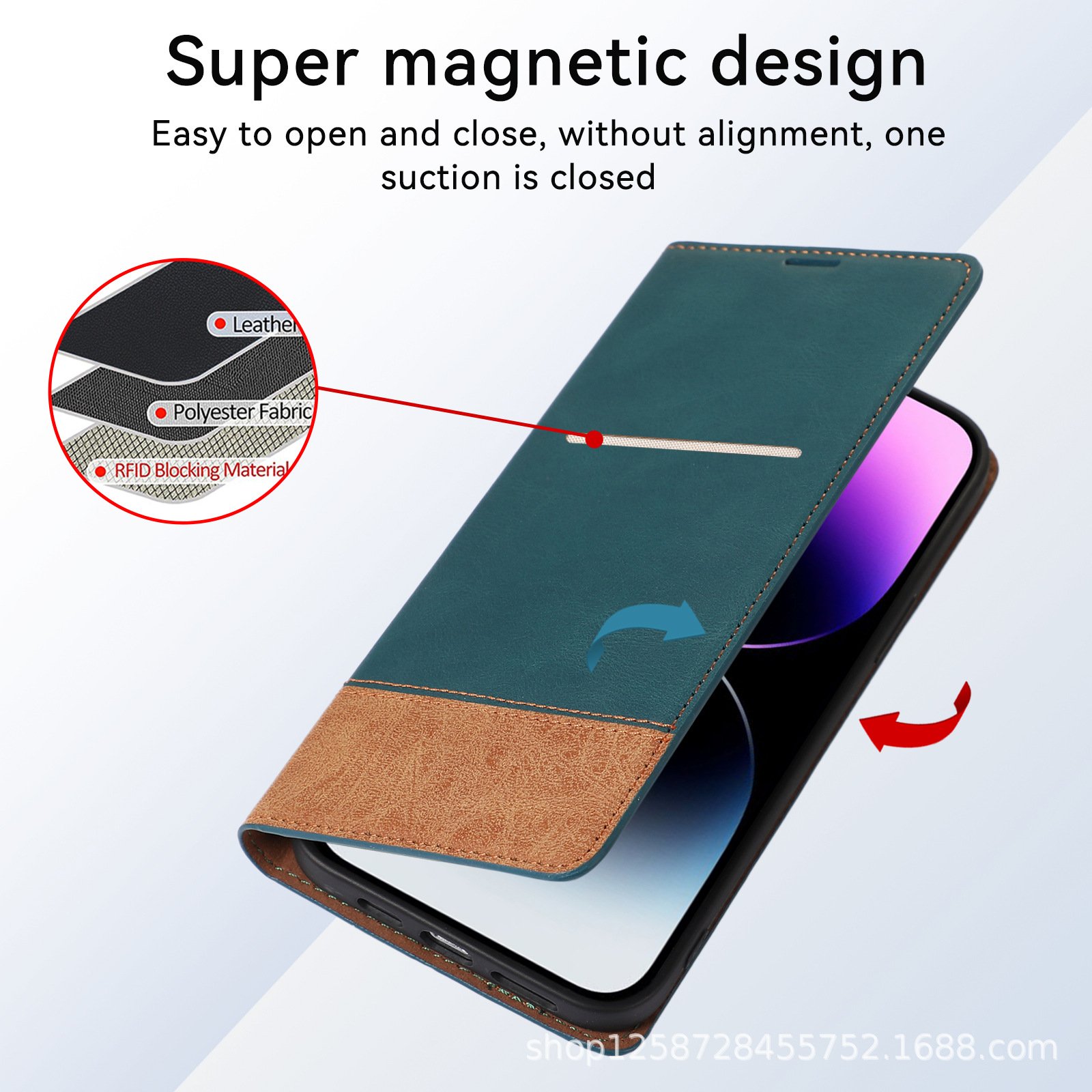New mobile phone leather cases For iphone16pro flip top anti-fall 12 15 phone case all-inclusive card I mobile phone case 13/14