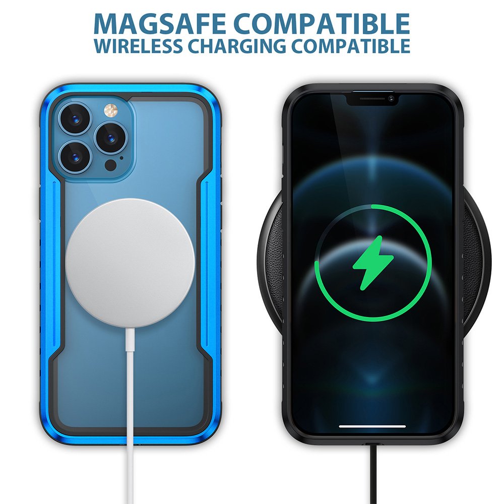Defense Shield Shockproof Aluminum and Polycarbonate Heavy Duty Armor Phone Case For iPhone 15 14 13 Pro Max