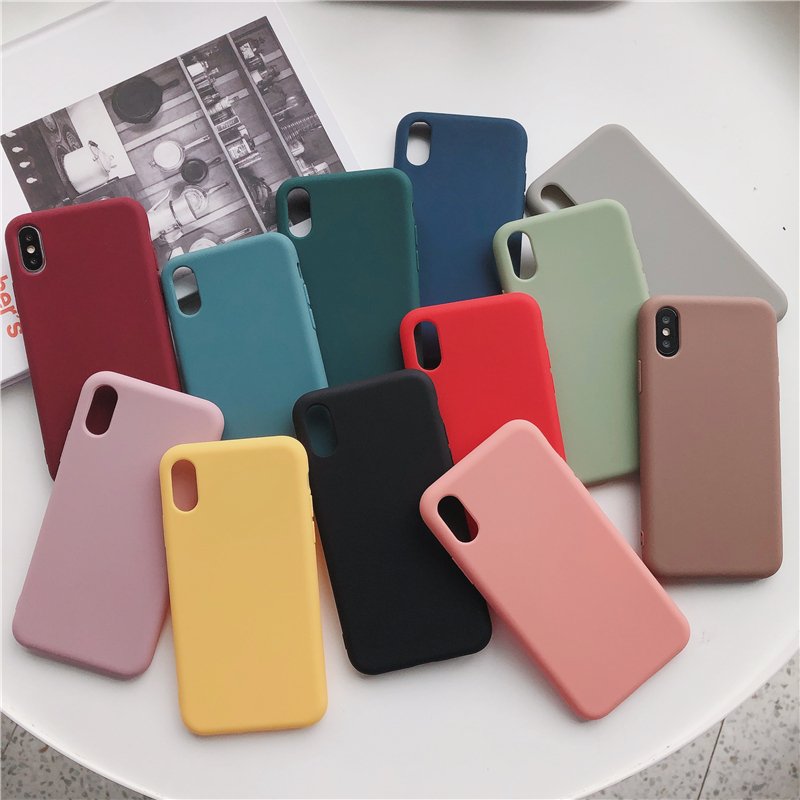 HOT Luxury Silicone Phone Case for iPhone 14 13 12 Pro Max mini Soft Candy Cover for iPhone iPhone XR XS X 6 6S 7 8 Plus Cases
