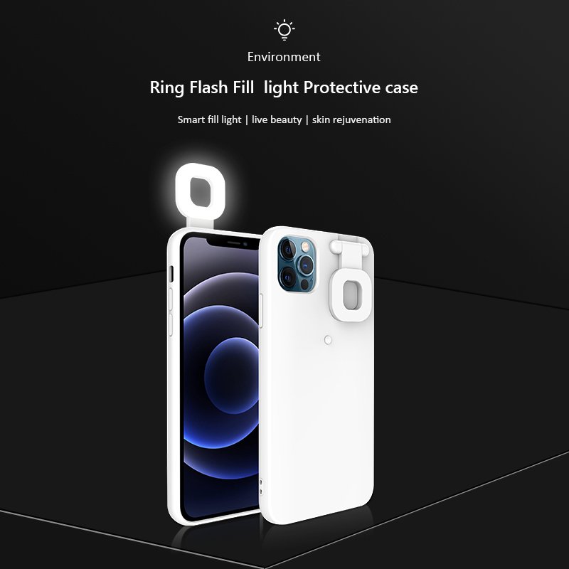 For Iphone 11 12 13 Fill Light Cover Phone Photo Led Mobile Phone Case With Selfie Light for apple phone