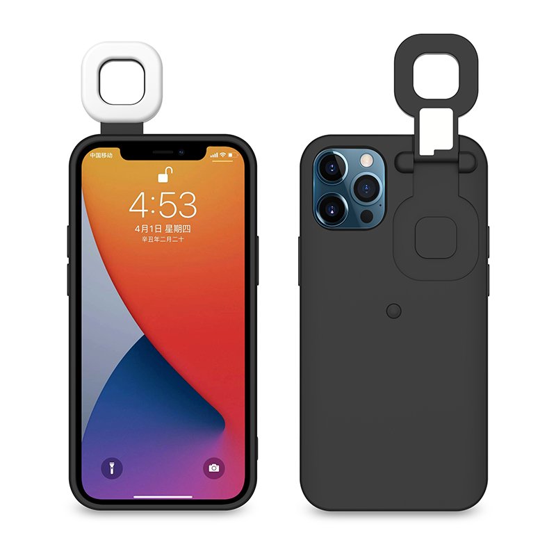 For Iphone 11 12 13 Fill Light Cover Phone Photo Led Mobile Phone Case With Selfie Light for apple phone