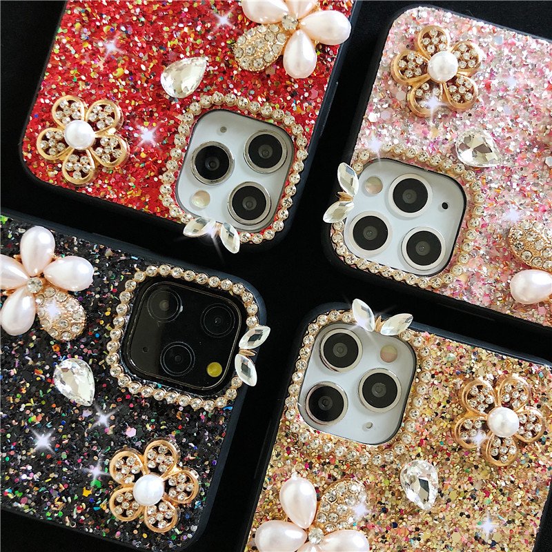 Luxury Women Rhinestone Phone Case For iPhone 13 11 Pro MAX X XS MAX XR 6S 7 8 Plus Case TPU Mobile Phone Case