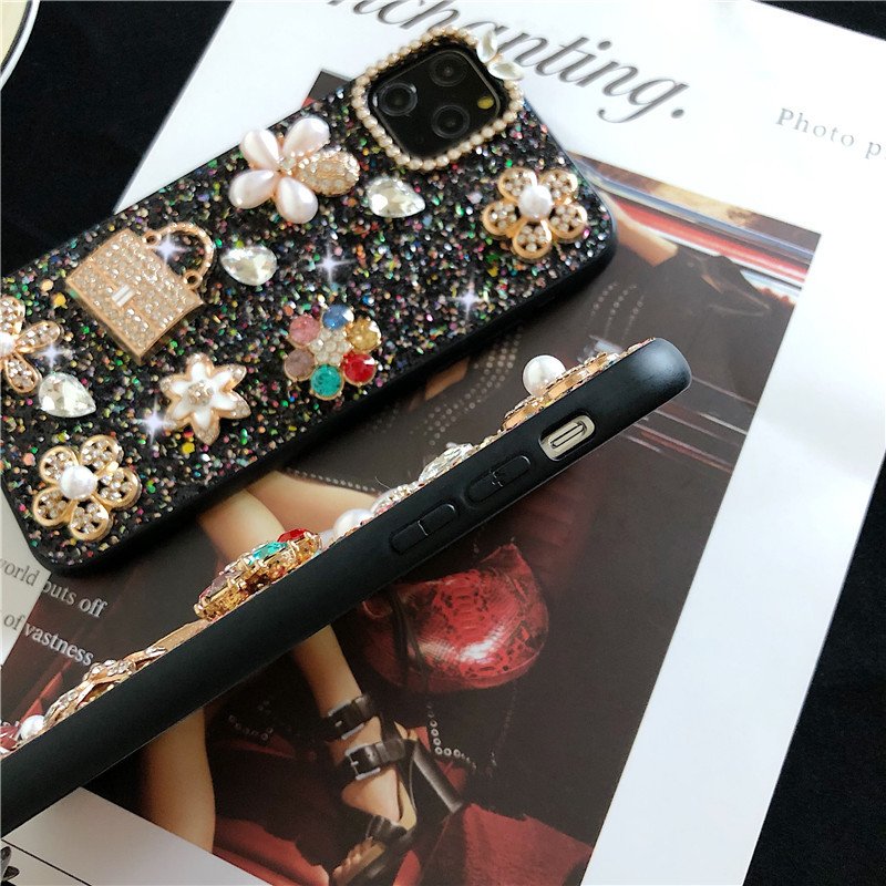 Luxury Women Rhinestone Phone Case For iPhone 13 11 Pro MAX X XS MAX XR 6S 7 8 Plus Case TPU Mobile Phone Case