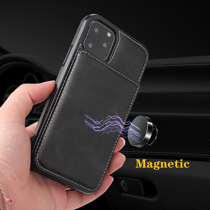 2023 Wholesale mobile phone case Magnetic ID credit card cell phone case for iphone 15 pro