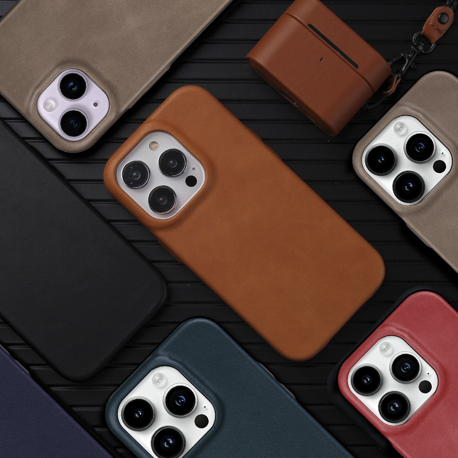 Luxury Genuine Leather Case for iPhone 15 Waxy leather Cases for iPhone 11 \ 12\13\14\15