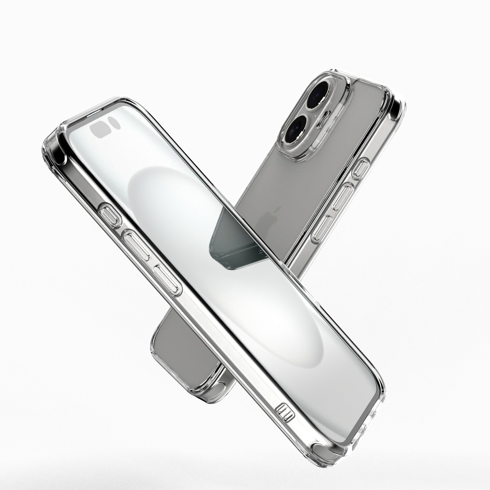 For New iPhone16 Transparent Anti-Yellow TPU+PC Phone Case Luxury Airbag Shockproot Cell Mobile Phone Cases For iPhone 16 Promax