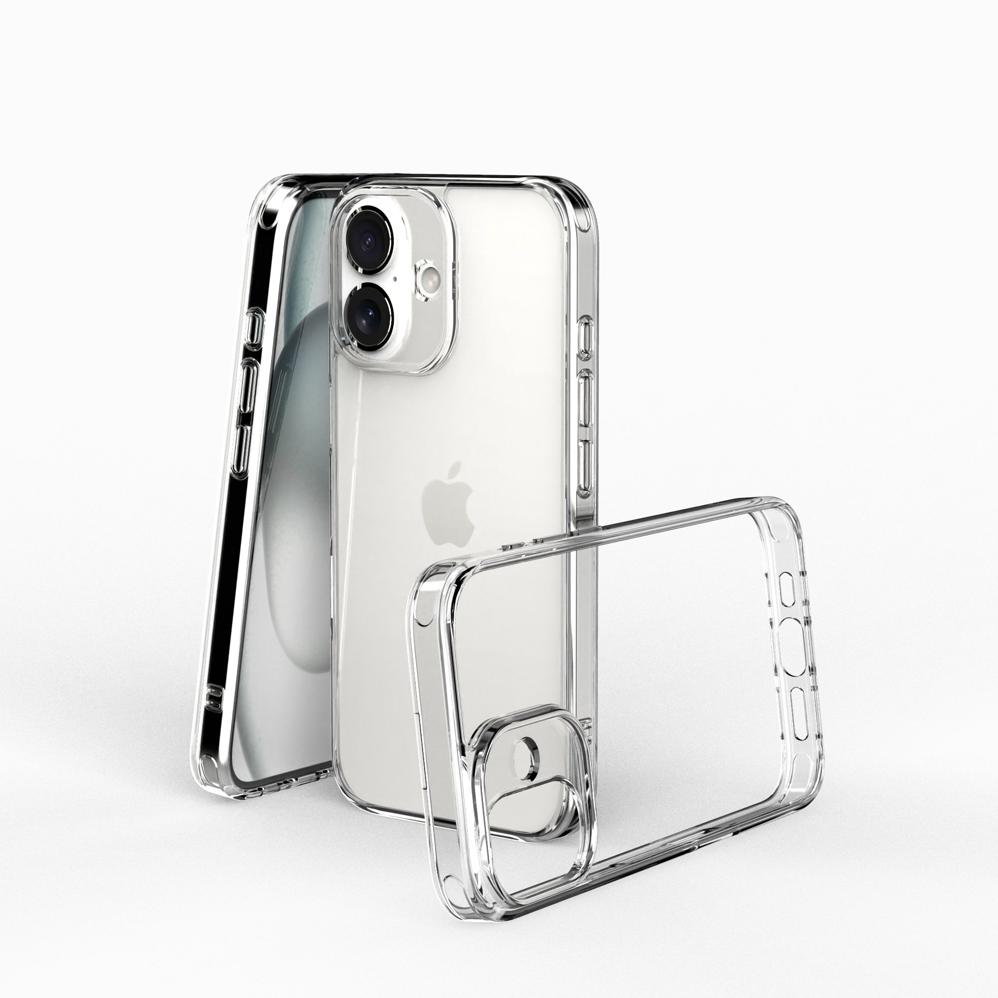 For New iPhone16 Transparent Anti-Yellow TPU+PC Phone Case Luxury Airbag Shockproot Cell Mobile Phone Cases For iPhone 16 Promax