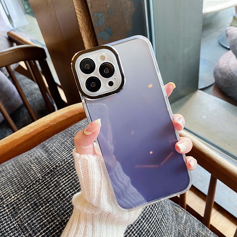 Luxury Color Laser Acrylic Camera Protective Phone Case For iPhone 13