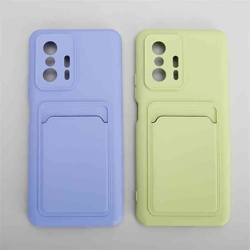 for Xiaomi 11T TPU Phone Case With Card Slot Shockproof Wallet Mobile Phone Case for Xiaomi MI 11T Pro
