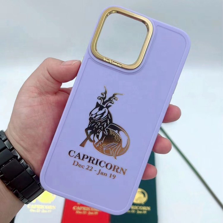 luxury premium fashion soft tpu hot stamping capricorn constellation design mobile phone case for iphone 15 14 13 12 11 pro max