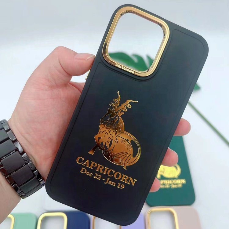 luxury premium fashion soft tpu hot stamping capricorn constellation design mobile phone case for iphone 15 14 13 12 11 pro max