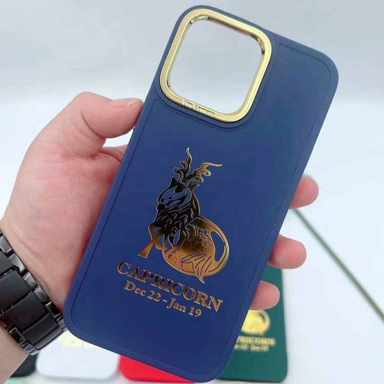 luxury premium fashion soft tpu hot stamping capricorn constellation design mobile phone case for iphone 15 14 13 12 11 pro max