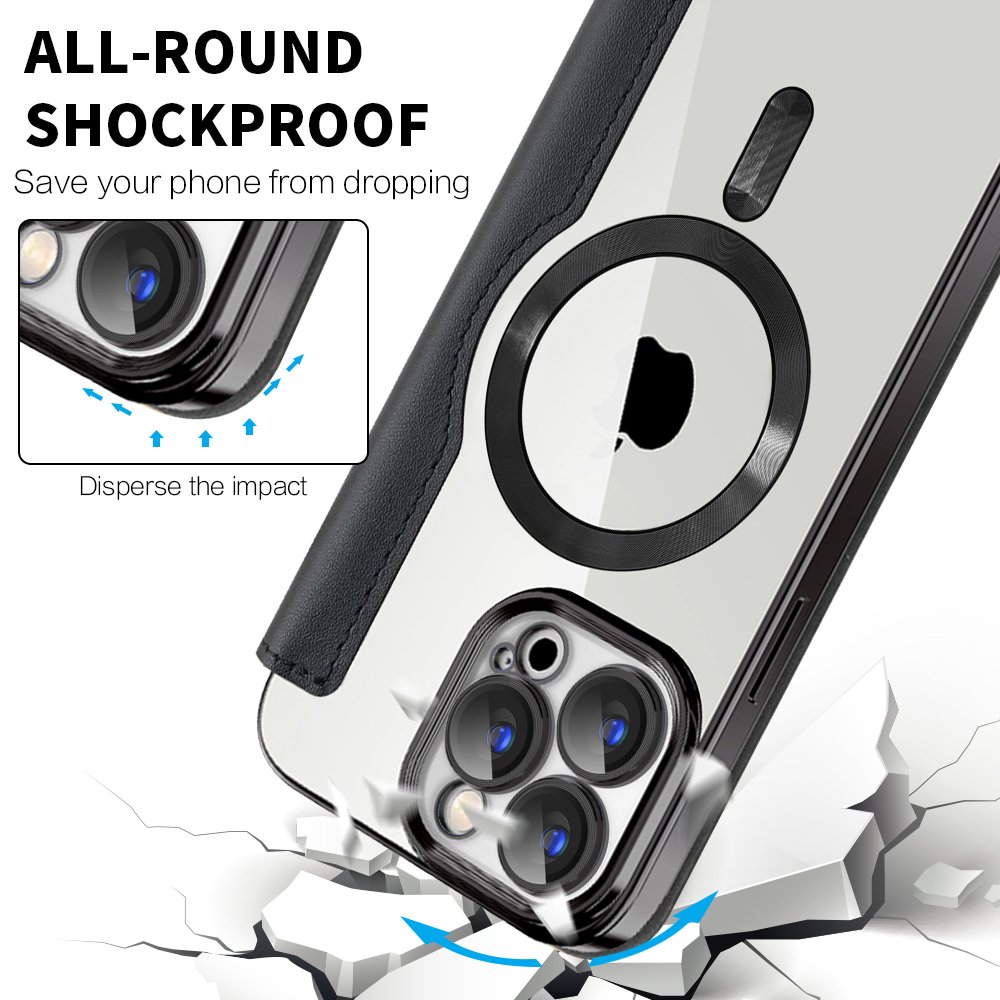 In Stock for iPhone 16 flip cover RFID wallet card holder PU leather phone case wireless charging for samsung pixel 15 14 13