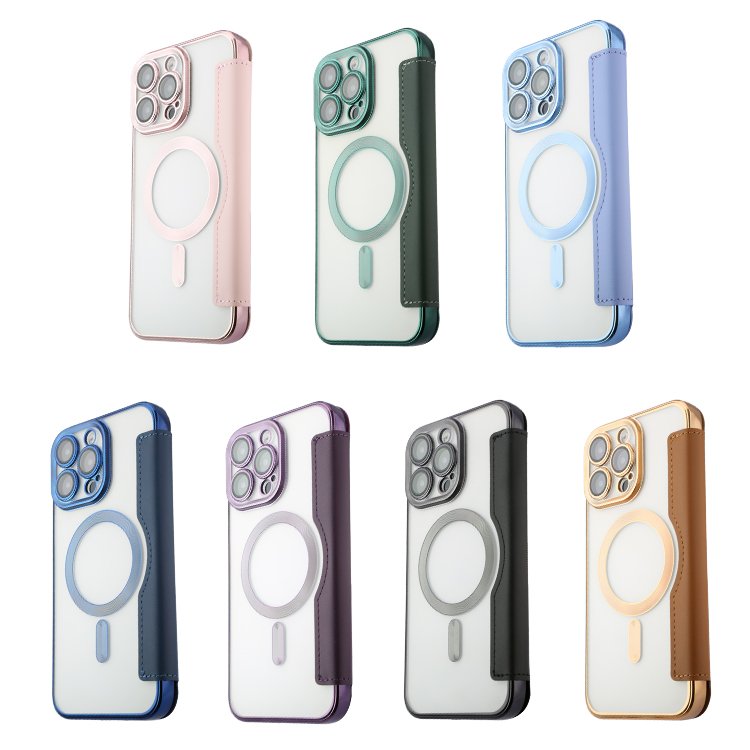 In Stock for iPhone 16 flip cover RFID wallet card holder PU leather phone case wireless charging for samsung pixel 15 14 13