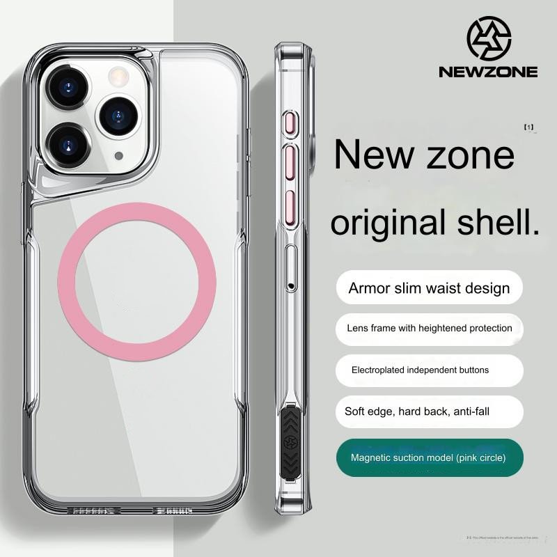 Premium Transparent Magnetic Phone Case Clear Soft TPU Acrylic Hard Cover Shockproof Shell For iPhone 11 12 13 14 15 Pro Max