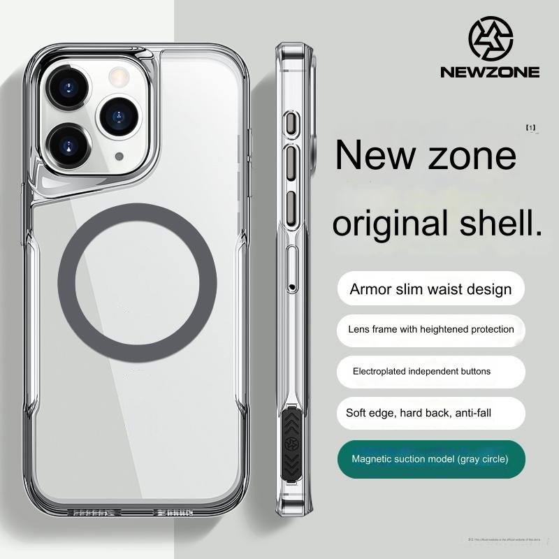 Premium Transparent Magnetic Phone Case Clear Soft TPU Acrylic Hard Cover Shockproof Shell For iPhone 11 12 13 14 15 Pro Max